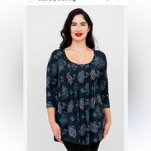 Blue Sky Peyton Top, Persia, Bamboo size L